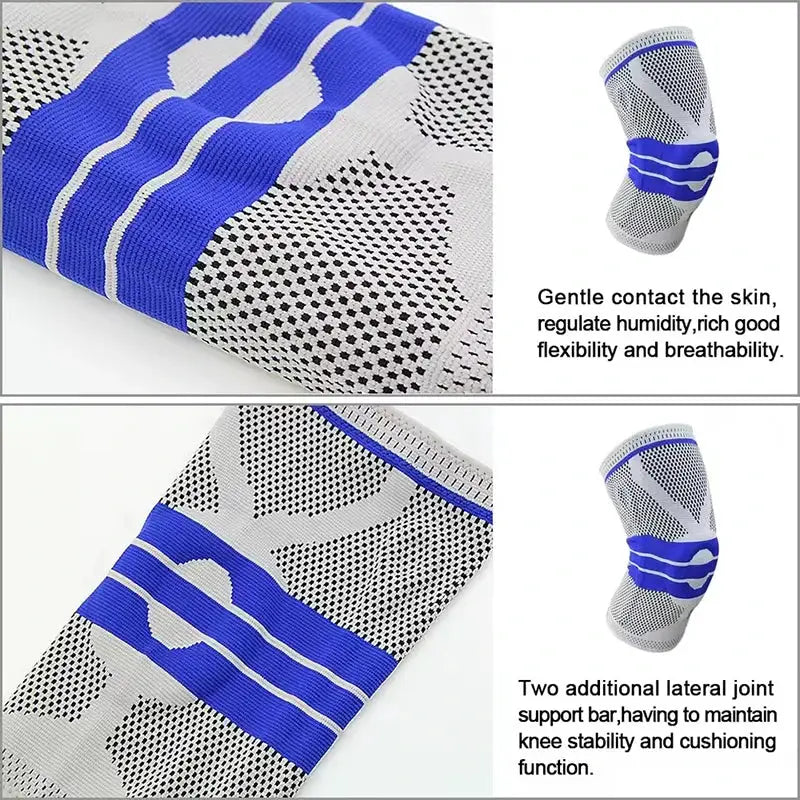 Knee Brace Silicone Sleeve Knee Pads For Arthritis And Meniscus Protection Joint Support With Compression For Sports