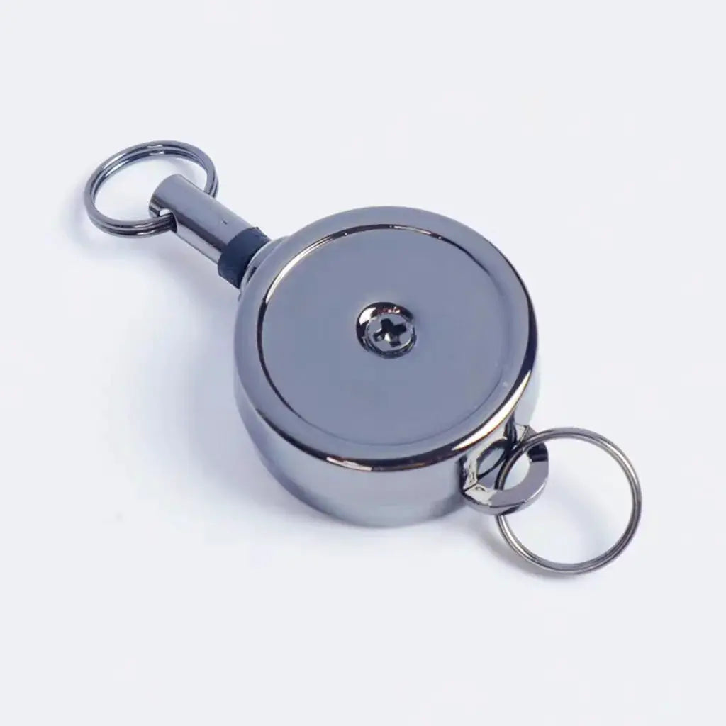 Retractable Key Chain With Durable Metal Construction And Smooth Recoil For Keys And ID Card Holder With Anti Theft