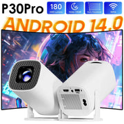 P30PRO Android 14 Smart Mini Projector WiFi 6 Bluetooth 5.0 4K Support