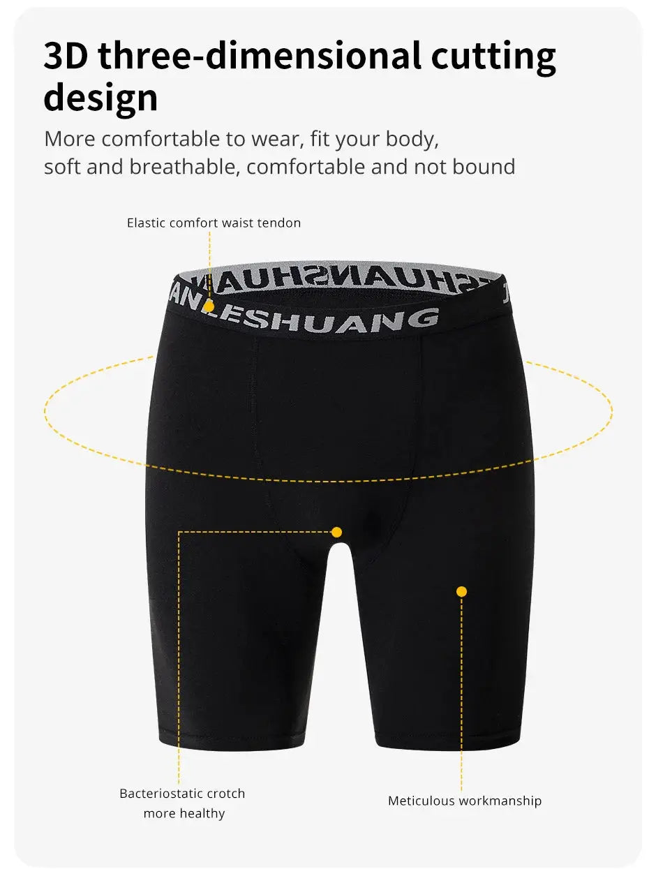 Men's black Simples Market sports long boxer shorts with elastic waistband