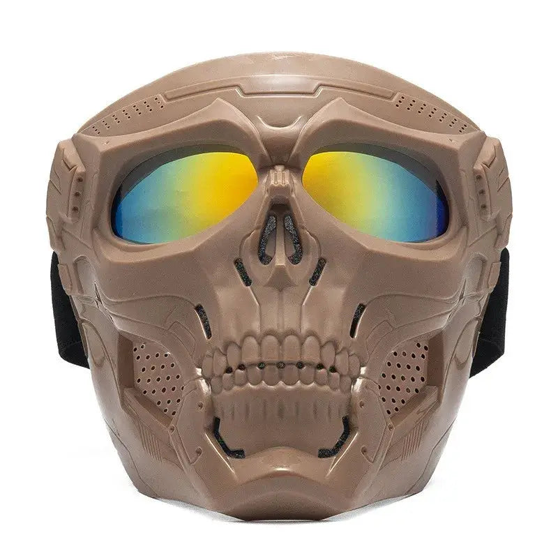 IronPulse Skull Mask Goggles Windproof Tactical Face Shield for Motorcycle Riding and Outdoor Sports