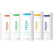 Five aluminum-free Sensitive deodorant sticks with coconut oil in assorted scents.