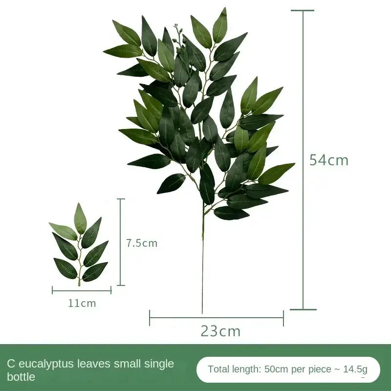 Artificial eucalyptus stems by Simples Market, 2-piece faux green leaf set for wedding or home decor