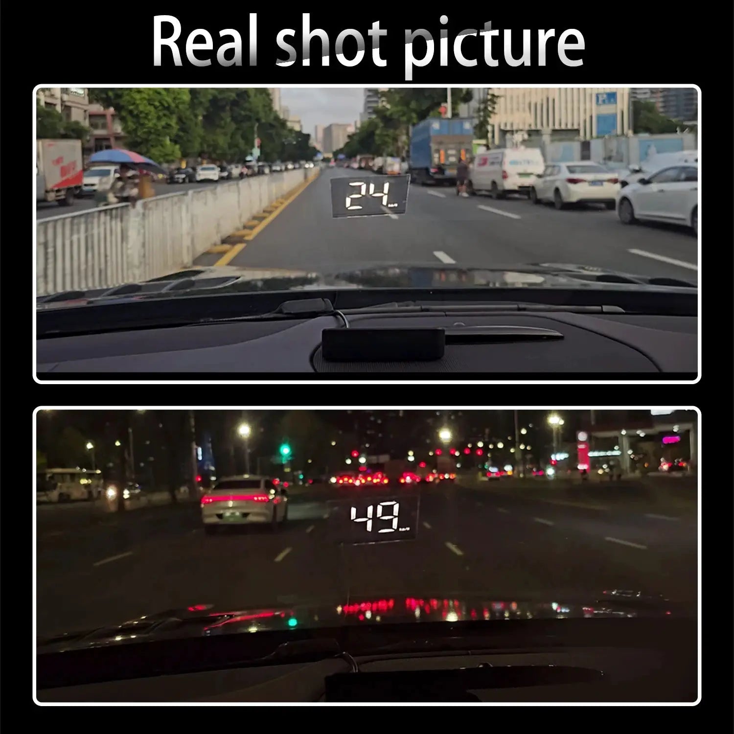 Simples Market HD Car Head Up Display M2 GPS speedometer digital HUD on windshield, black projector