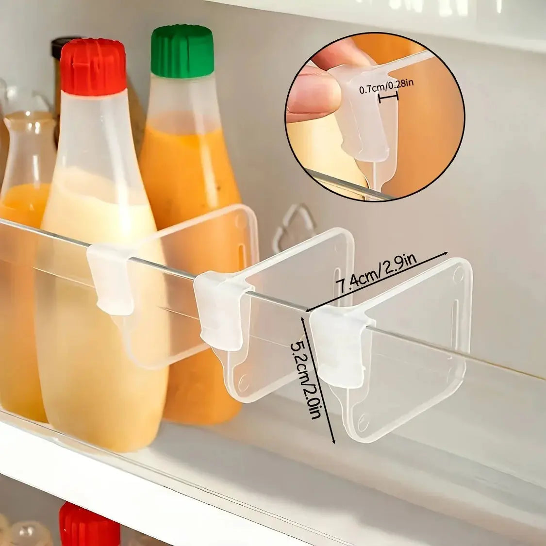 5 10 15 20 Pieces Sturdy Clear Refrigerator Organizer Dividers Adjustable Fridge Storage Space Saving Compartments