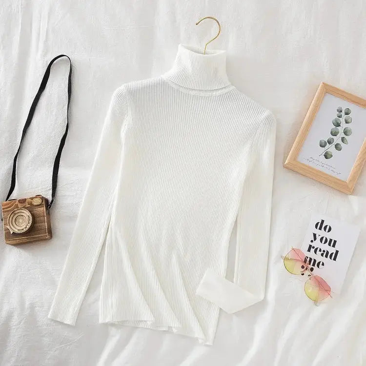 EverSoft Women Turtleneck Knitted Sweater Soft Cashmere Blend For Cozy Warmth In Autumn And Winter