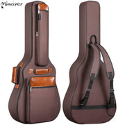 Miwayer 41 Inch Acoustic Guitar Bag Waterproof Oxford Nylon Double Straps Cotton Padded Guitar Case Gig Backpack