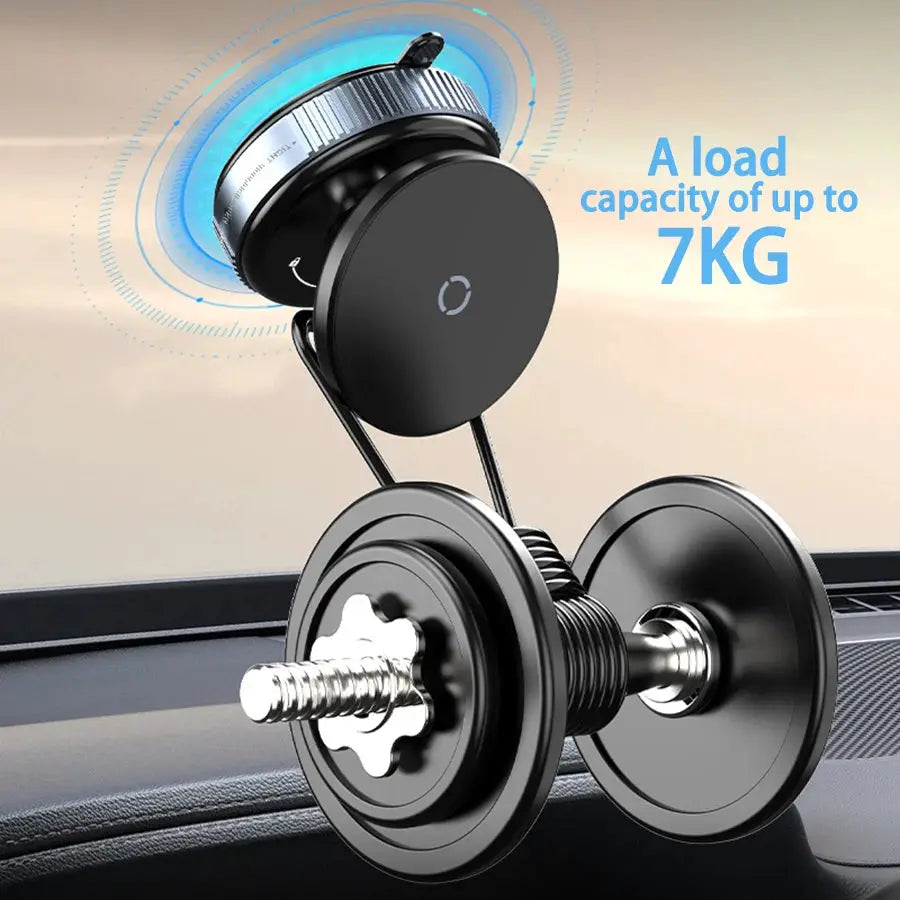 MagSafe Car Phone Holder Magnetic Vacuum Mount 360 Degree Rotation
