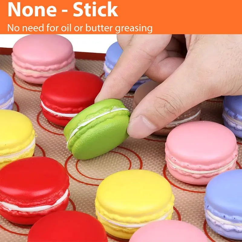 Silicone Baking Mat 0.4mm Thin Reusable Nonstick Heat Resistant Oven Liner For Cookies