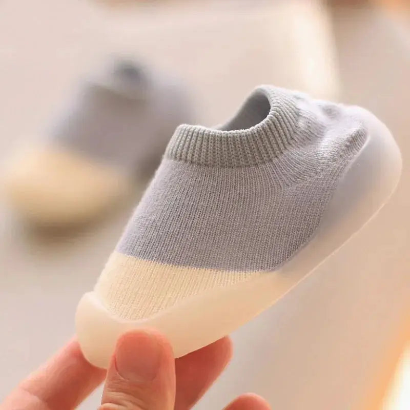 Baby Shoes Toddler First Walkers Infant Knit Booties With Rubber Soft Non Slip Sole Casual Shoes Boys Girls