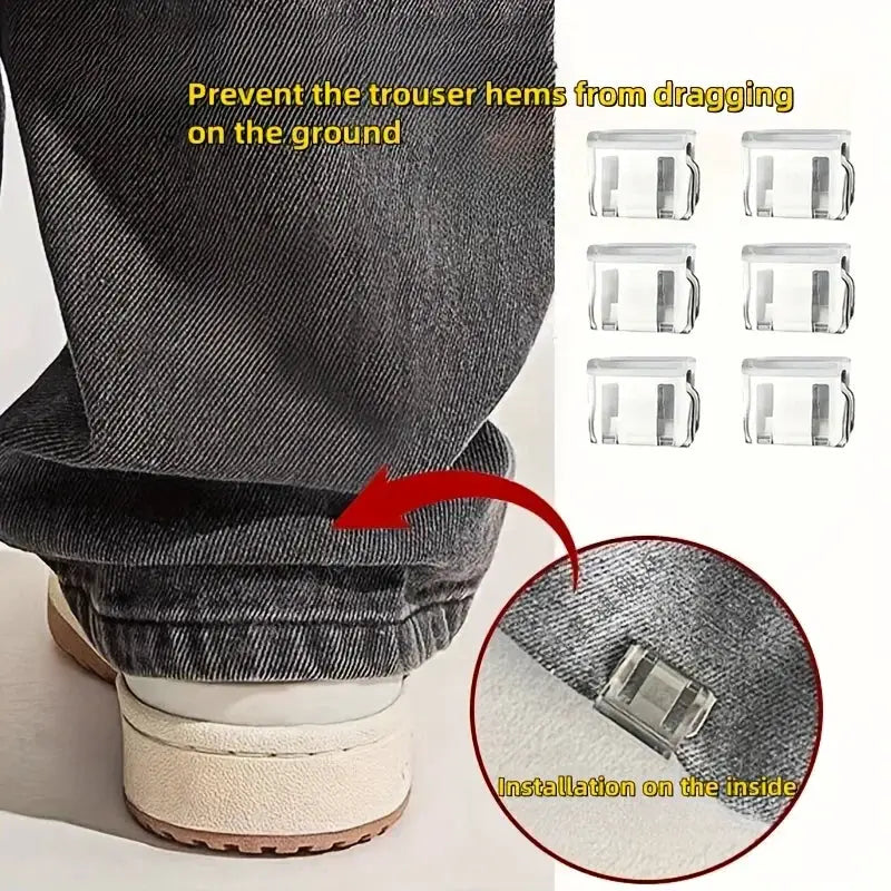 CraftEase Adjustable Invisible No Sew Concealment Buckle Trouser Clip Detachable Anti Slip DIY Clip