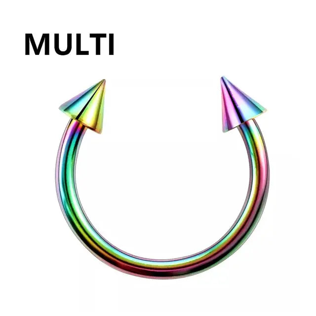 Stainless Steel Horseshoe Fake Nose Ring C Clip Septum Lip Hoop 1Pc For Women Men Jewelry