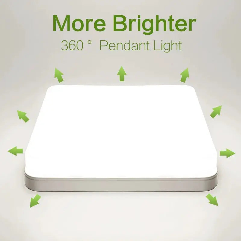 MARPOU square LED ceiling lamp by Simples Market; white panel with metal rim, bedroom lighting.