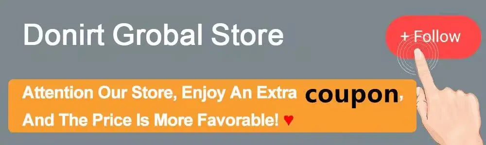 USB sweeping robot vacuum promo banner at Donirt Grobal Store with coupon offer