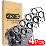 Back camera tempered glass lens protectors, 4-pack by Simples Market for iPhone 13 mini/13/14/15/16/17 Pro Max, anti-scratch