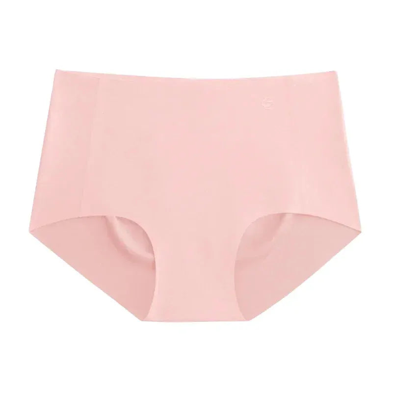 SUJIIN women's seamless pink cotton crotch panties briefs, breathable underpants