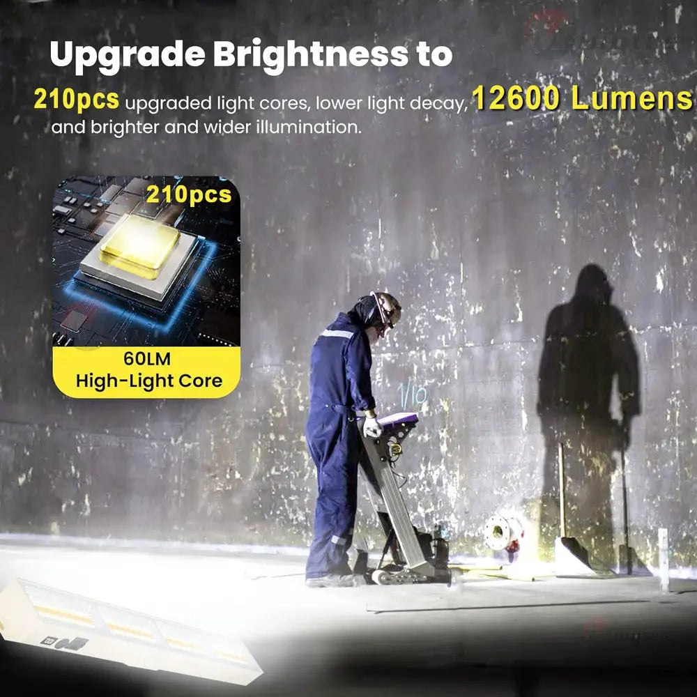 USB Rechargeable Magnetic Work Light With Hook 108 156 210 Underhood Work Lamp For Car Repair And Outdoor Lighting