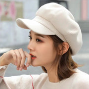 Everluxe Wool Blend Octagonal Newsboy Cap For Unisex All Season Comfort And Classic Style