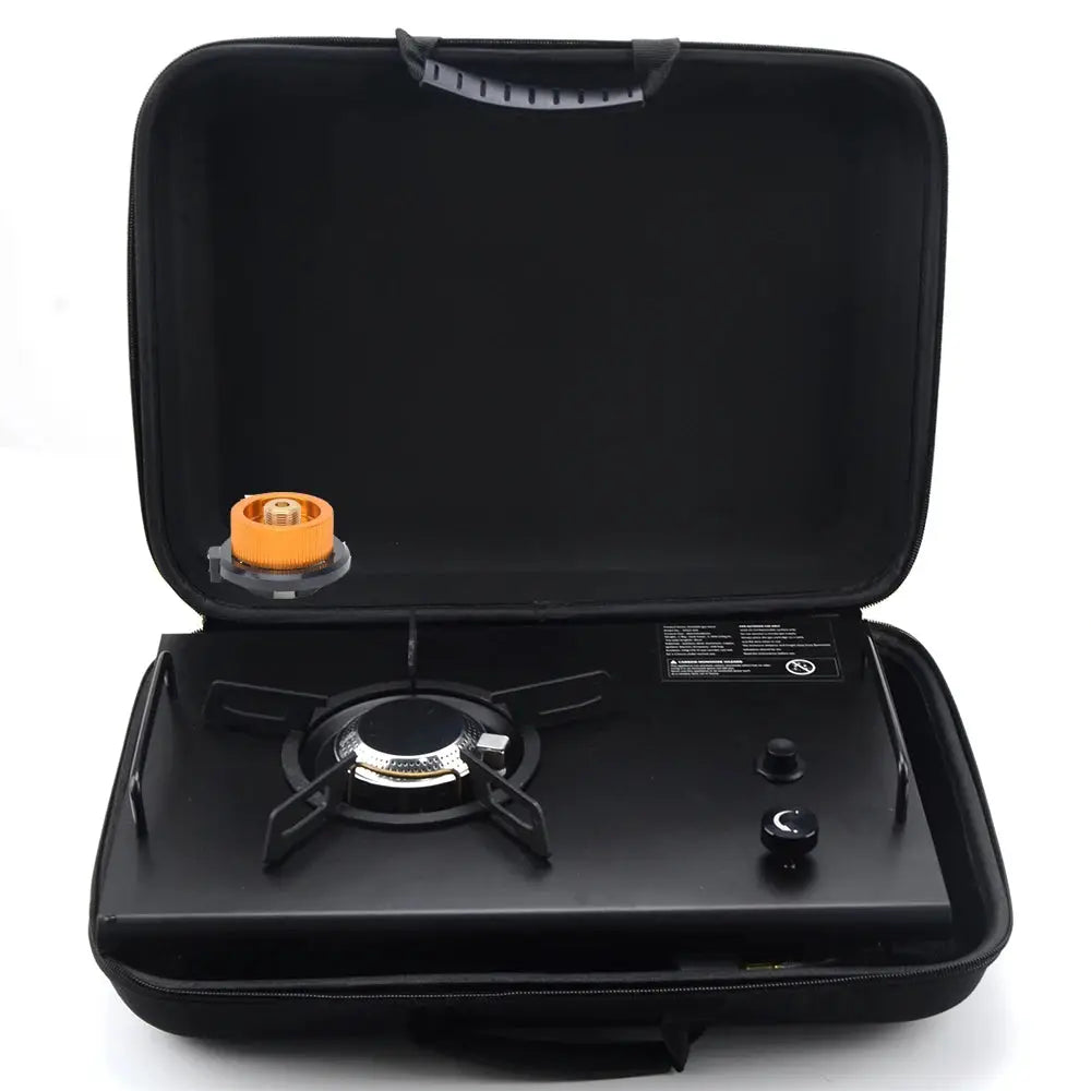 Camping Folding IGT Wood Table With Gas Stove Portable Lightweight Camp Bbq Grill Table For Outdoor Picnics Fishing