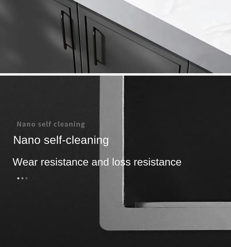 Nano hidden kitchen sink cover in 304 stainless steel, 55×45×23 cm, Simples Market