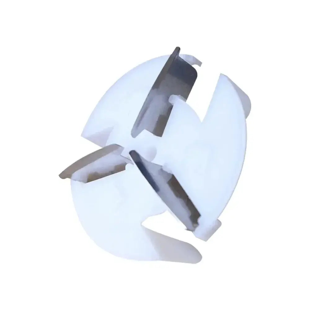 Pet hair remover tool for clothes, white circular device for removing lint and fur.
