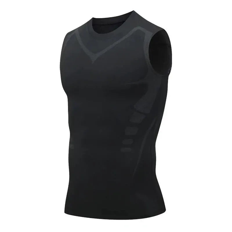 Mens SciFi Printed Black Quick Dry Athletic Vest Top For Beach And Spring Summer Sports