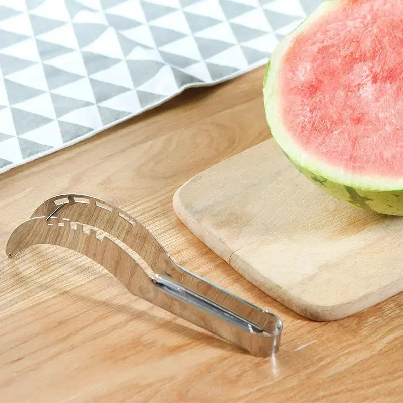 Watermelon Slicer Stainless Steel Knife Corer Clip Kitchen Tool For Uniform Slices And Mess Free Serving