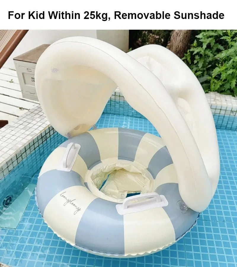 Roosin Baby Pool Float Ring Inflatable Swim Ring For Kids Under Six Safe Buoyancy Seat For Water Play