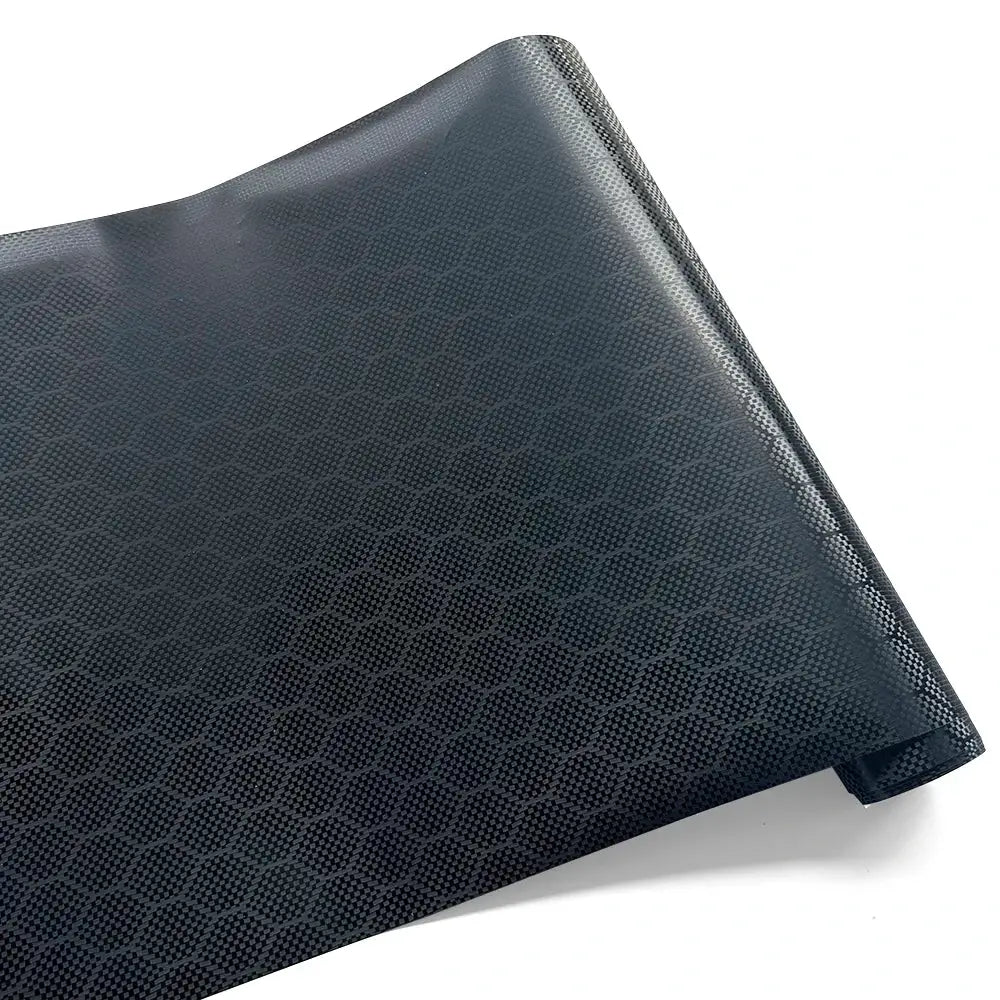 Car vinyl wrap 9D carbon fiber, glossy black self-adhesive sheet by Simples Market with textured pattern