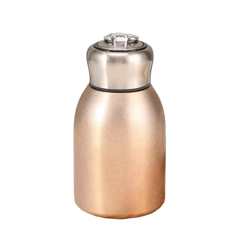 New High Value Mini Chubby Big Belly Cup 304 Stainless Steel Vacuum Thermos Cup With Portable Carrying Ring For Women