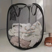 CasaFlex Mesh Pop Up Laundry Basket Large Capacity Foldable Nylon Mesh Hamper For Easy Laundry Management