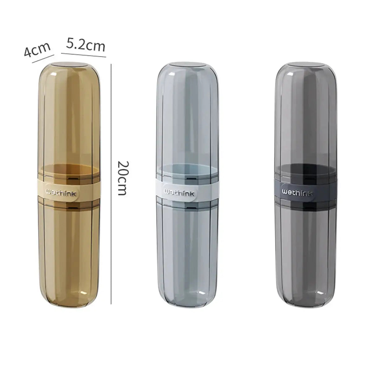 TrailGuard Portable Toothbrush And Toothpaste Case With Breathable Air Holes Keeps Bacteria Away For Travel