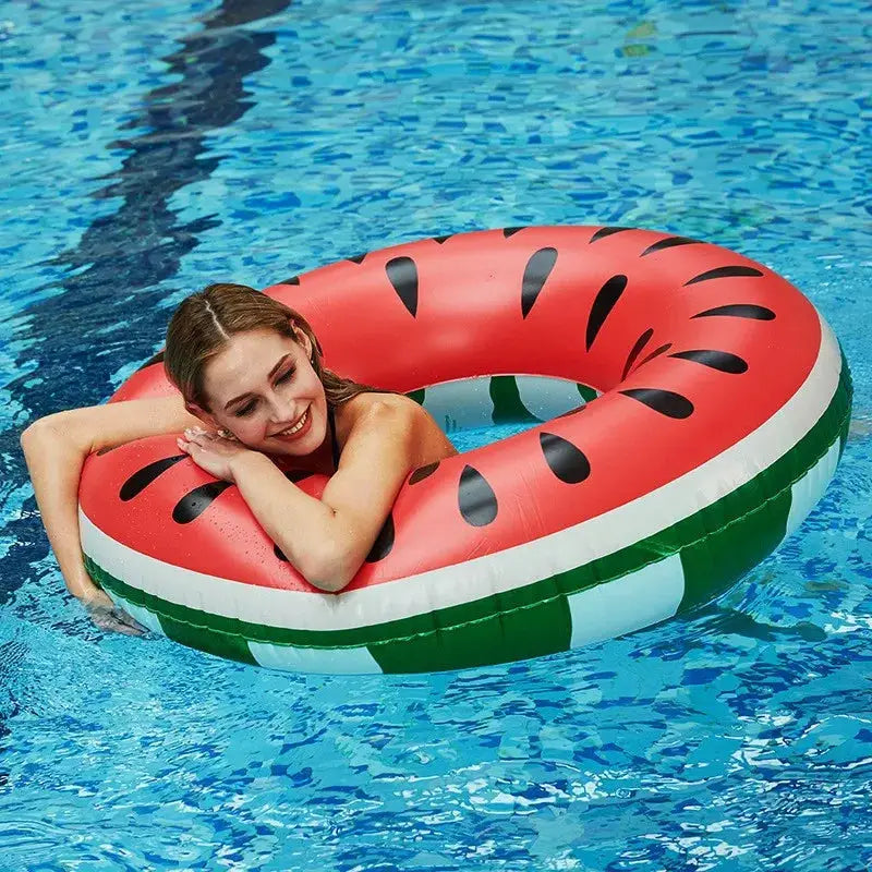 One Piece Inflatable Watermelon Pool Float Ring for Summer Parties Eco Friendly PVC Floating Ring Toy