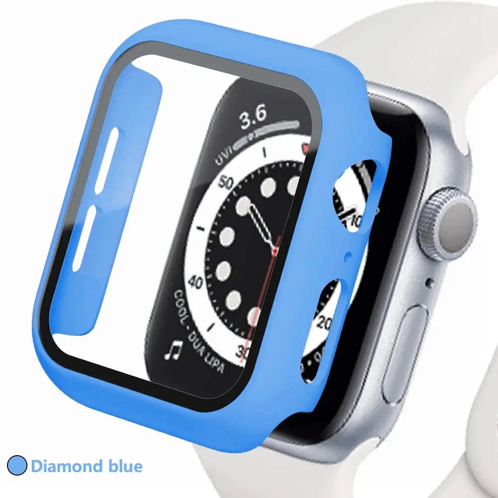 Tempered Glass+Cover for Apple Watch Case Ultra Accessories SE 3 4 5 6 7 8 Iwatch Screen Protector Case 49mm 45mm 41mm 44mm 40mm