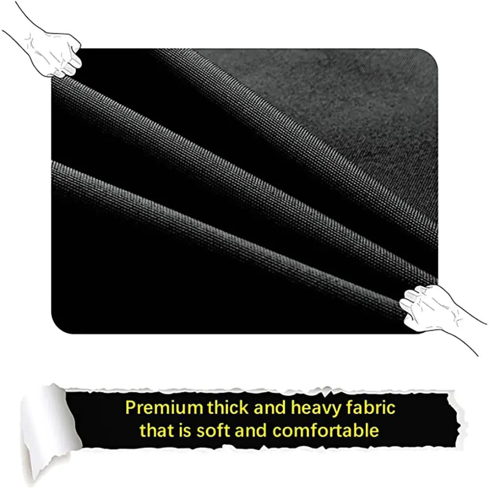 Sofa cushion replacement cover by Simples Market in black fabric; thick, soft outdoor cushion.