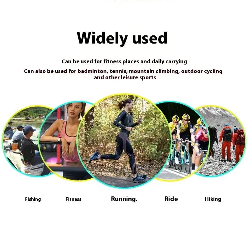 Causal Waist Pack Waterproof Sport Bag for men and women; multifunctional running and phone bag with five activity scenes