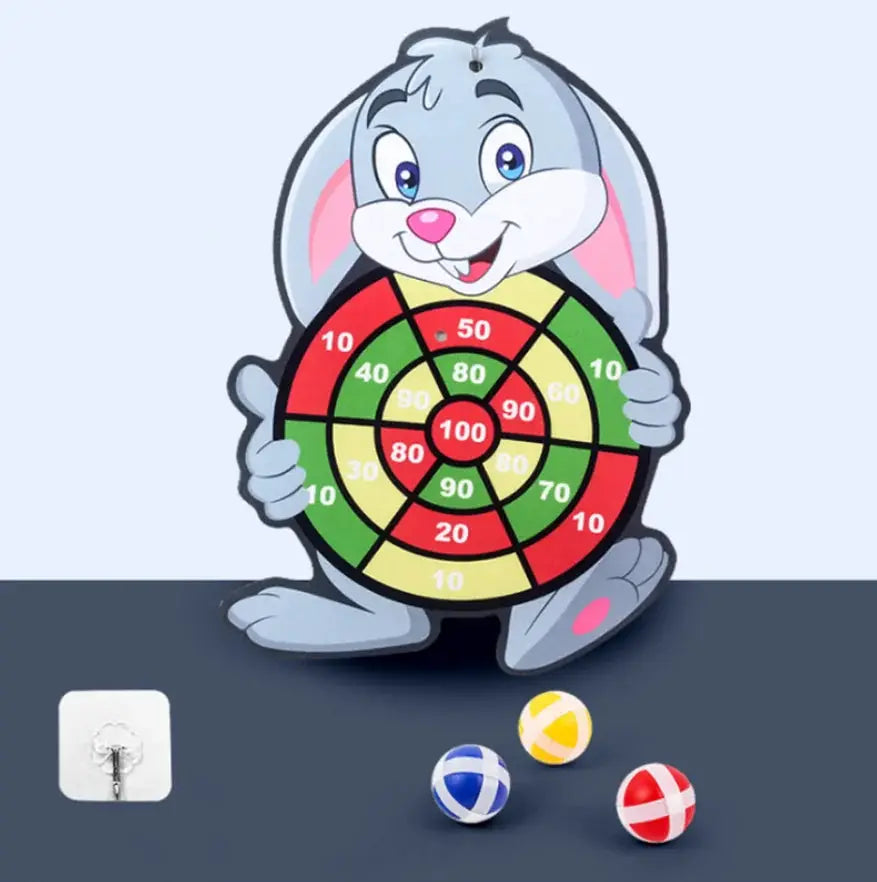 Montessori Cartoon Animal Dart Board Sticky Ball Toy For 2 To 4 Year Old Kids Family Educational Fun