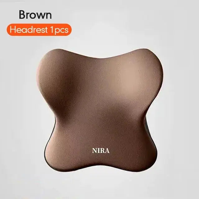 DriveEase Memory Foam Car Cushion Set Ergonomic Headrest And Lumbar Support For Enhanced Driving Comfort