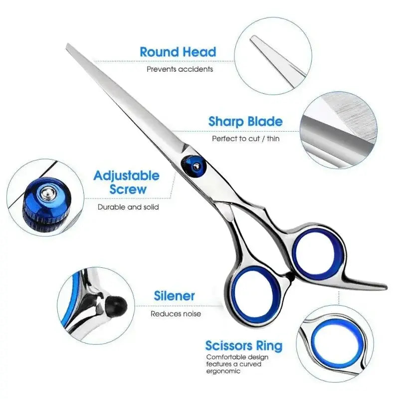 Professional Hairdressing Scissors Stainless Steel Cutting And Thinning Barber Shears For Home Salon Use