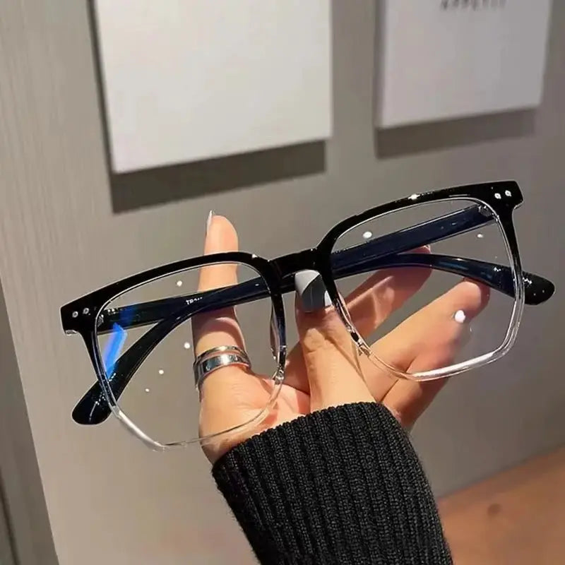 GlareGuard 3 Pairs Universal Fashion Glasses Set Square Frames Blue Light Blocking Lenses