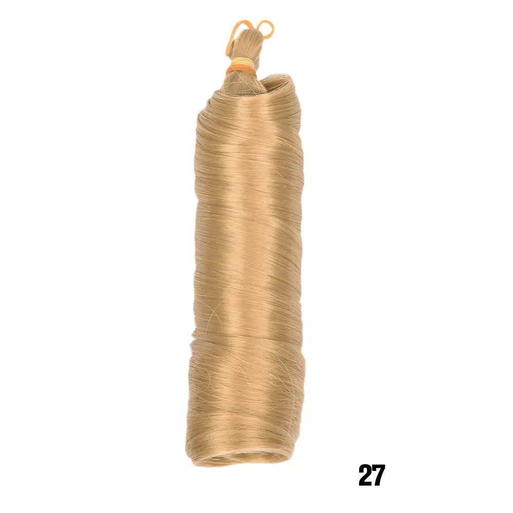 French Curls Braiding Hair bundle, 24in synthetic spiral curls in blonde color 27, Simples Market