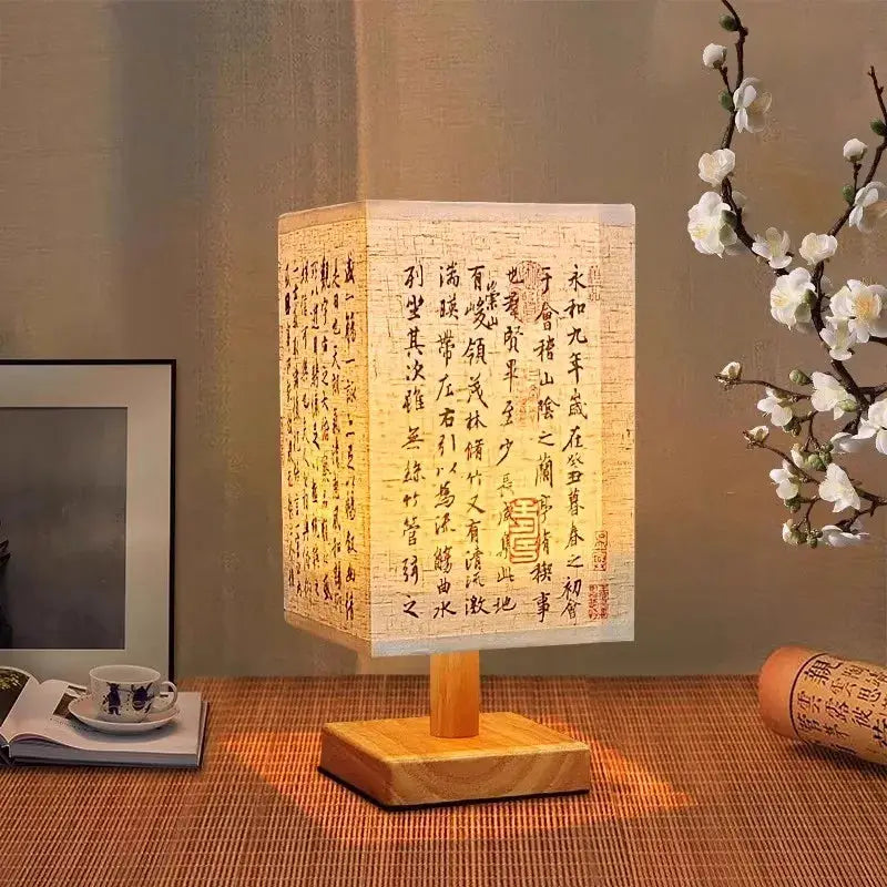 LumaNest LED Table Lamp With Fabric Lampshade Dimmable Night Light For Bedroom And Desk