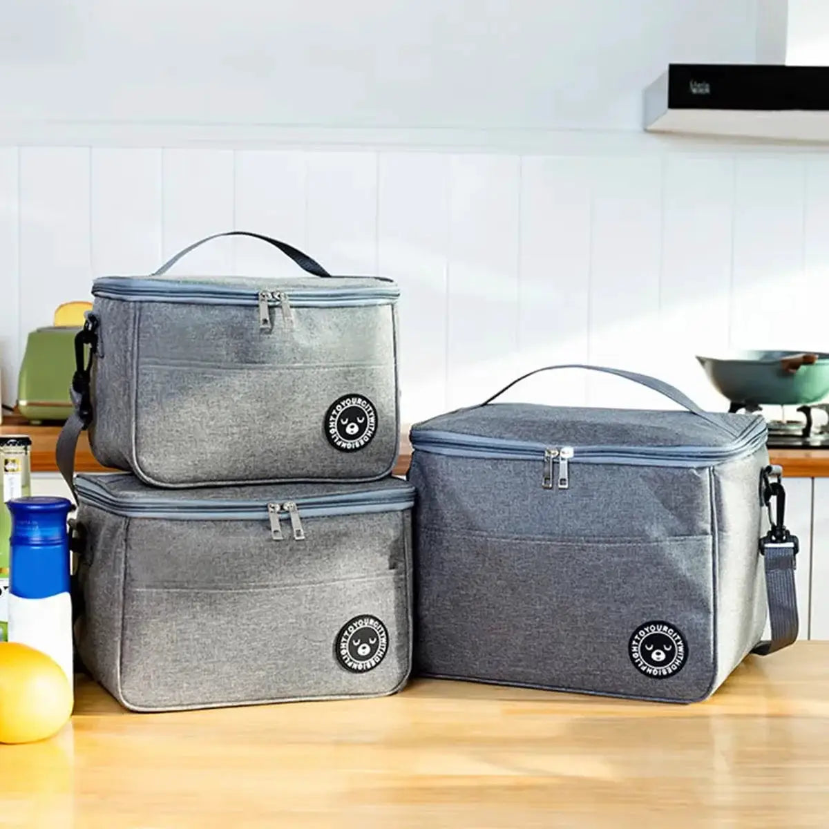 Insulated Lunch Bag With Shoulder Strap Spacious Capacity And Thickened Waterproof Oxford Keeps Meals Fresh All Day