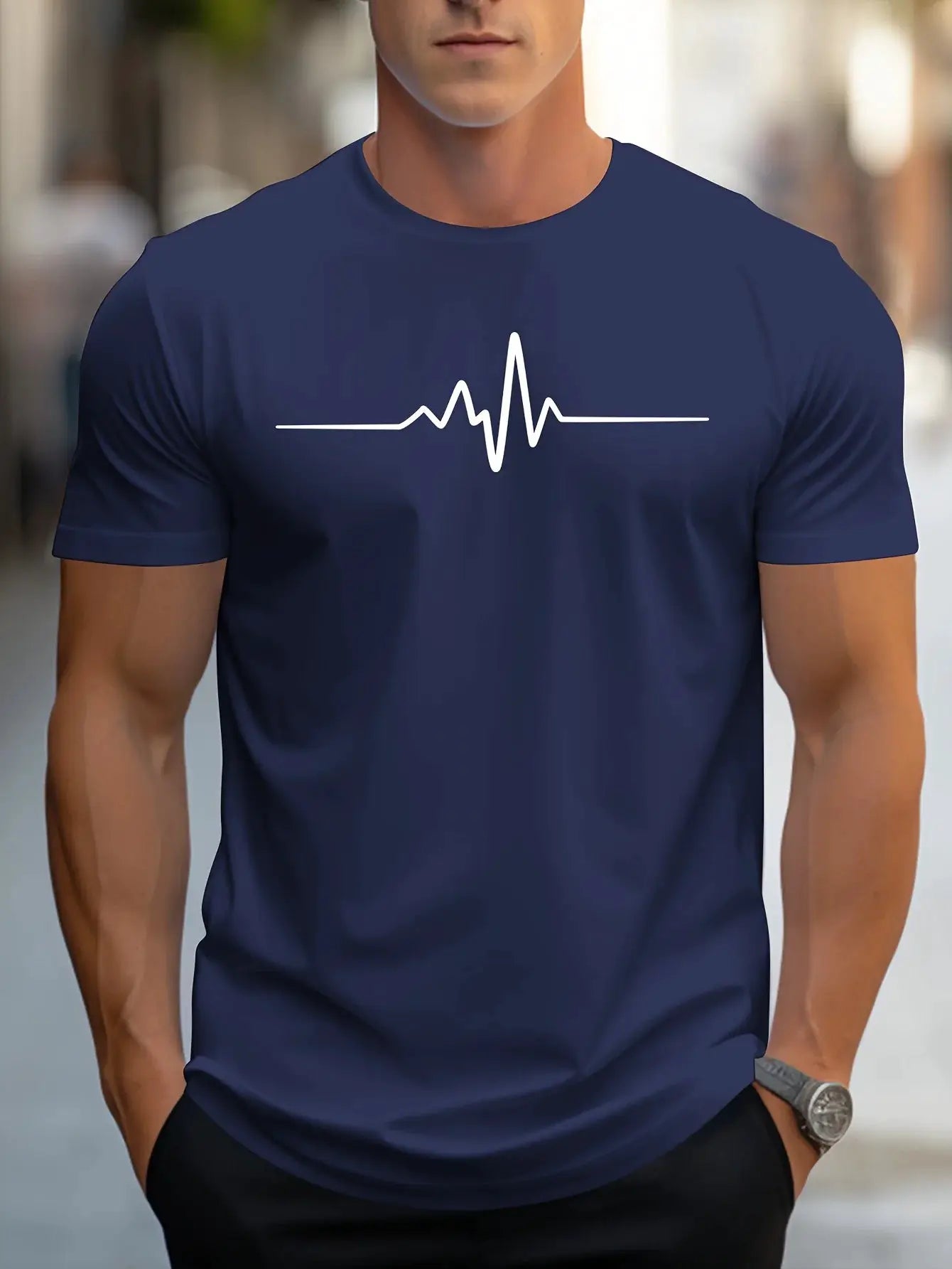 Men's 100 Percent Cotton Graphic Print Short Sleeve Round Neck T Shirt Summer Casual Top