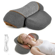 Simples Market 3-in-1 neck massager pillow for shoulders in gray fabric with heating and traction