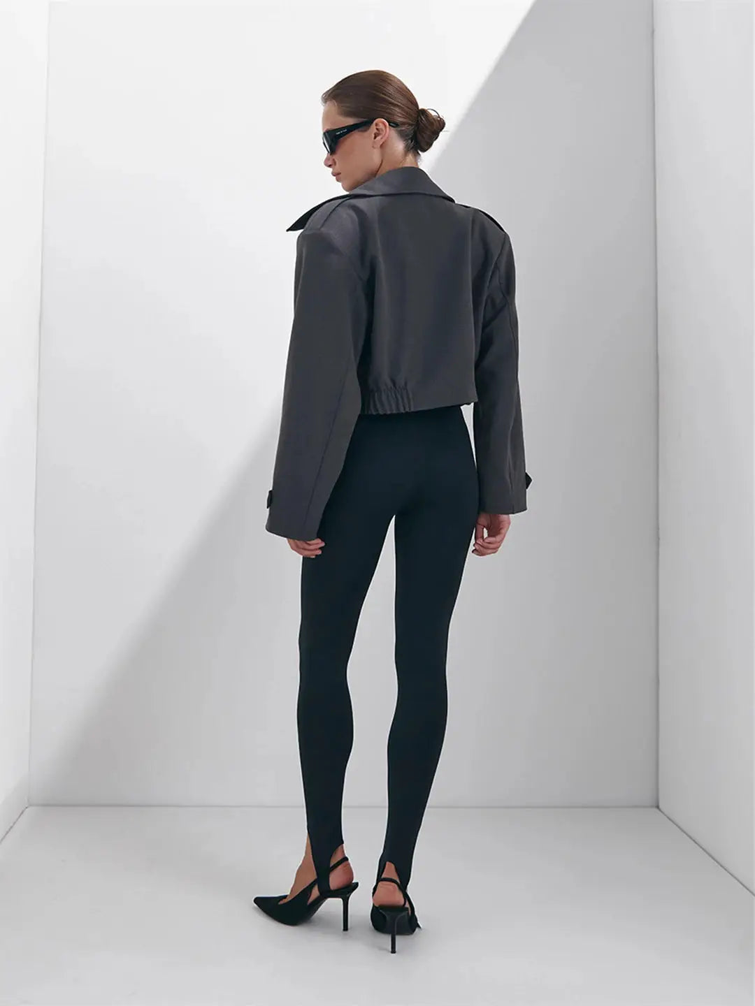 Seamless black leggings with high waist, versatile yoga tights for workouts and casual wear