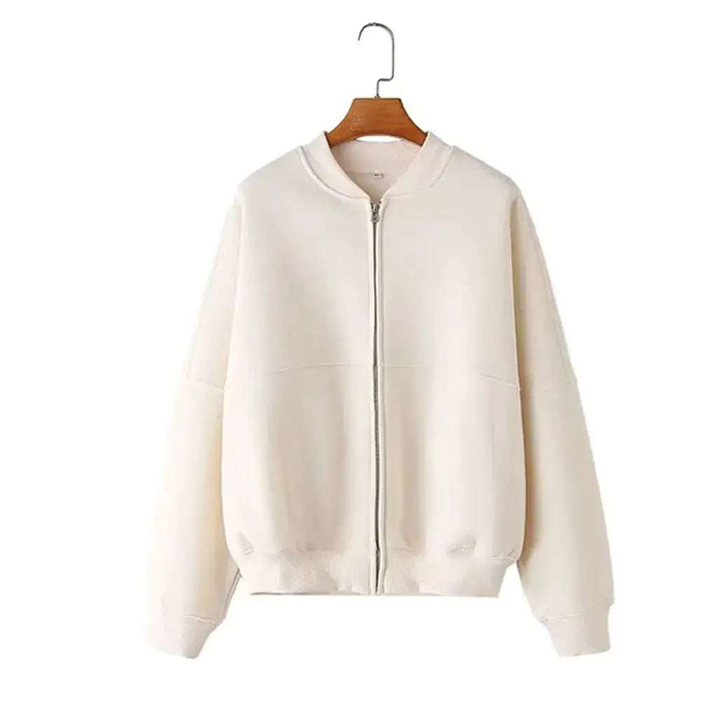 HH Womens Fall Retro Zip Bomber Jacket 2 Piece Set With High Waist Lace Up Wide Leg Pants Streetwear
