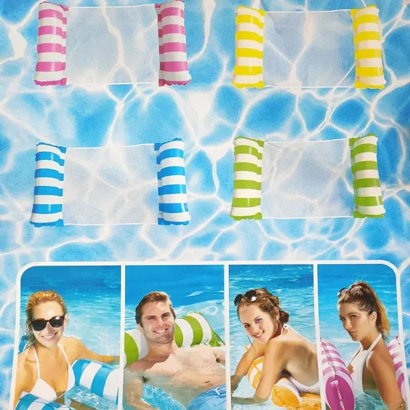 Inflatable Floating Mat Water Sofa Hammock Deck Chair For Pool Party Beach Lake Relaxation
