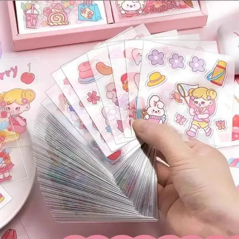 Kawaii PET Cartoon Stickers 100 50 20 10 Pieces for Scrapbooking Journaling DIY Stationery Decoration