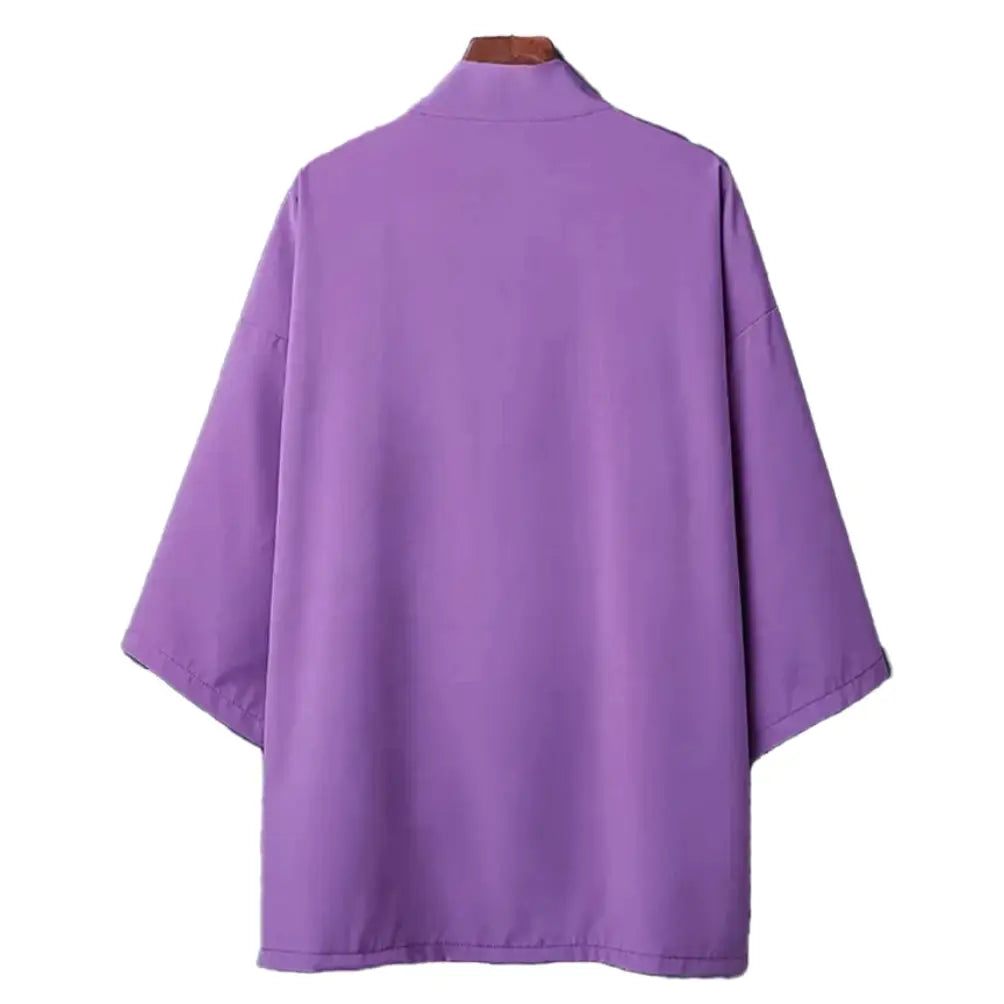 Men's purple kimono-style lightweight cardigan by Simples Market